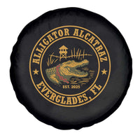 Alligator Alcatraz Everglades FL Spare Tire Cover Vintage Political Satire Swamp Prison Humor - Wonder Print Shop