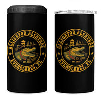 Alligator Alcatraz Everglades FL 4 in 1 Can Cooler Tumbler Vintage Political Satire Swamp Prison Humor - Wonder Print Shop