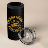 Alligator Alcatraz Everglades FL 4 in 1 Can Cooler Tumbler Vintage Political Satire Swamp Prison Humor - Wonder Print Shop