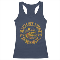 Alligator Alcatraz Everglades FL Racerback Tank Top Vintage Political Satire Swamp Prison Humor - Wonder Print Shop