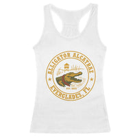 Alligator Alcatraz Everglades FL Racerback Tank Top Vintage Political Satire Swamp Prison Humor - Wonder Print Shop