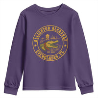 Alligator Alcatraz Everglades FL Youth Sweatshirt Vintage Political Satire Swamp Prison Humor - Wonder Print Shop