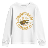 Alligator Alcatraz Everglades FL Youth Sweatshirt Vintage Political Satire Swamp Prison Humor - Wonder Print Shop