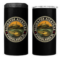 Alligator Alcatraz Everglades Florida 4 in 1 Can Cooler Tumbler Vintage Political Satire Retro - Wonder Print Shop