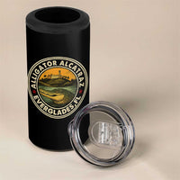Alligator Alcatraz Everglades Florida 4 in 1 Can Cooler Tumbler Vintage Political Satire Retro - Wonder Print Shop
