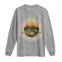Alligator Alcatraz Everglades Florida Long Sleeve Shirt Vintage Political Satire Retro - Wonder Print Shop