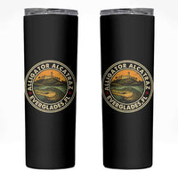 Alligator Alcatraz Everglades Florida Skinny Tumbler Vintage Political Satire Retro - Wonder Print Shop