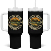 Alligator Alcatraz Everglades Florida Tumbler With Handle Vintage Political Satire Retro - Wonder Print Shop
