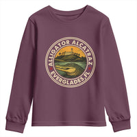 Alligator Alcatraz Everglades Florida Youth Sweatshirt Vintage Political Satire Retro - Wonder Print Shop