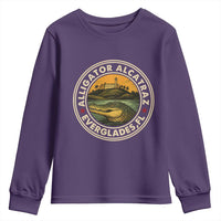 Alligator Alcatraz Everglades Florida Youth Sweatshirt Vintage Political Satire Retro - Wonder Print Shop