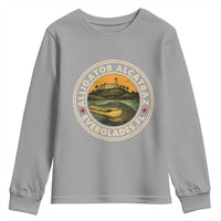 Alligator Alcatraz Everglades Florida Youth Sweatshirt Vintage Political Satire Retro - Wonder Print Shop