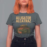 Alligator Alcatraz Florida T Shirt For Women Political Swamp Prison Dark Humor - Wonder Print Shop