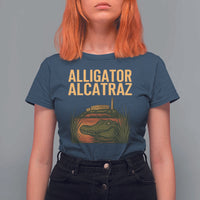 Alligator Alcatraz Florida T Shirt For Women Political Swamp Prison Dark Humor - Wonder Print Shop
