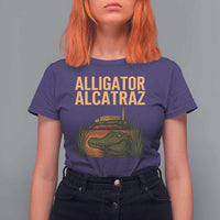 Alligator Alcatraz Florida T Shirt For Women Political Swamp Prison Dark Humor - Wonder Print Shop