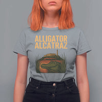 Alligator Alcatraz Florida T Shirt For Women Political Swamp Prison Dark Humor - Wonder Print Shop