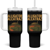 Alligator Alcatraz Florida Tumbler With Handle Political Swamp Prison Dark Humor - Wonder Print Shop