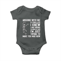 Funny Skeleton Sarcastic Baby Onesie Arguing With Me Is Pointless Smartmouths - Wonder Print Shop
