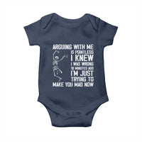 Funny Skeleton Sarcastic Baby Onesie Arguing With Me Is Pointless Smartmouths - Wonder Print Shop