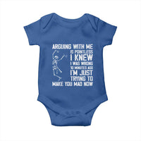 Funny Skeleton Sarcastic Baby Onesie Arguing With Me Is Pointless Smartmouths - Wonder Print Shop