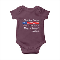 They Dont Know WTF They Are Doing Baby Onesie Red White Blue - Wonder Print Shop