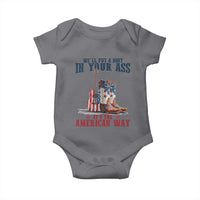 Funny Boot in Your Ass American Way Baby Onesie Patriotic Country Style USA Pride - Wonder Print Shop