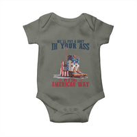Funny Boot in Your Ass American Way Baby Onesie Patriotic Country Style USA Pride - Wonder Print Shop