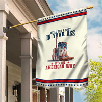 Funny Boot in Your Ass American Way Garden Flag Patriotic Country Style USA Pride