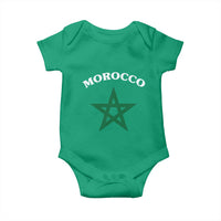 Morocco Pride Flag Star Baby Onesie Patriotic Moroccan Heritage Souvenir