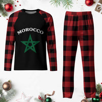 Morocco Pride Flag Star Plaid Pajama Set Patriotic Moroccan Heritage Souvenir