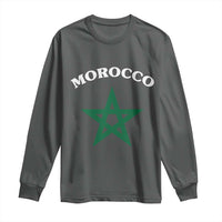 Morocco Pride Flag Star Long Sleeve Shirt Patriotic Moroccan Heritage Souvenir