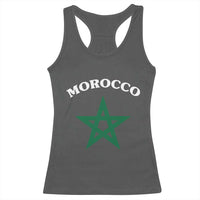 Morocco Pride Flag Star Racerback Tank Top Patriotic Moroccan Heritage Souvenir