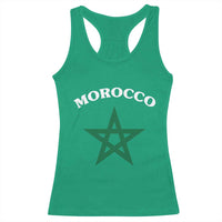 Morocco Pride Flag Star Racerback Tank Top Patriotic Moroccan Heritage Souvenir