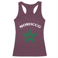 Morocco Pride Flag Star Racerback Tank Top Patriotic Moroccan Heritage Souvenir
