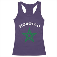 Morocco Pride Flag Star Racerback Tank Top Patriotic Moroccan Heritage Souvenir