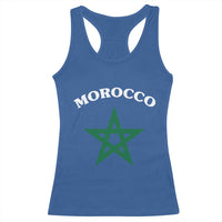 Morocco Pride Flag Star Racerback Tank Top Patriotic Moroccan Heritage Souvenir
