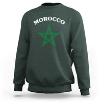 Morocco Pride Flag Star Sweatshirt Patriotic Moroccan Heritage Souvenir