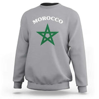 Morocco Pride Flag Star Sweatshirt Patriotic Moroccan Heritage Souvenir