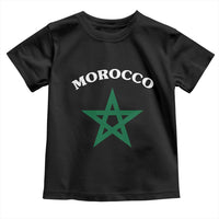 Morocco Pride Flag Star Toddler T Shirt Patriotic Moroccan Heritage Souvenir