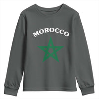 Morocco Pride Flag Star Youth Sweatshirt Patriotic Moroccan Heritage Souvenir