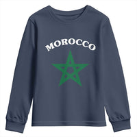 Morocco Pride Flag Star Youth Sweatshirt Patriotic Moroccan Heritage Souvenir
