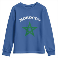Morocco Pride Flag Star Youth Sweatshirt Patriotic Moroccan Heritage Souvenir