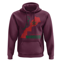 Morocco Map Dima Maghrib with Arabic Calligraphy Hoodie Maghreb Traditional Moroccan Roots Graphic