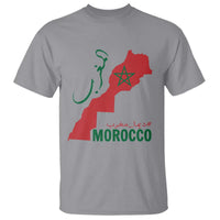 Morocco Map Dima Maghrib with Arabic Calligraphy T Shirt Maghreb Traditional Moroccan Roots Graphic