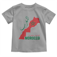 Morocco Map Dima Maghrib with Arabic Calligraphy Toddler T Shirt Maghreb Traditional Moroccan Roots Graphic