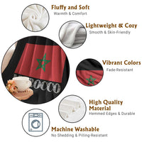 Vintage Morocco Flag Throw Blanket Patriotic Moroccan Pride