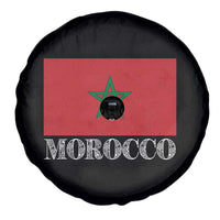 Vintage Morocco Flag Spare Tire Cover Patriotic Moroccan Pride