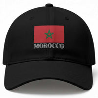 Vintage Morocco Flag Baseball Cap Patriotic Moroccan Pride