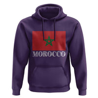 Vintage Morocco Flag Hoodie Patriotic Moroccan Pride