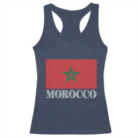 Vintage Morocco Flag Racerback Tank Top Patriotic Moroccan Pride