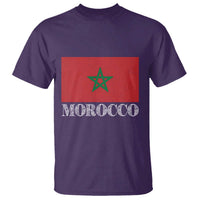 Vintage Morocco Flag T Shirt Patriotic Moroccan Pride